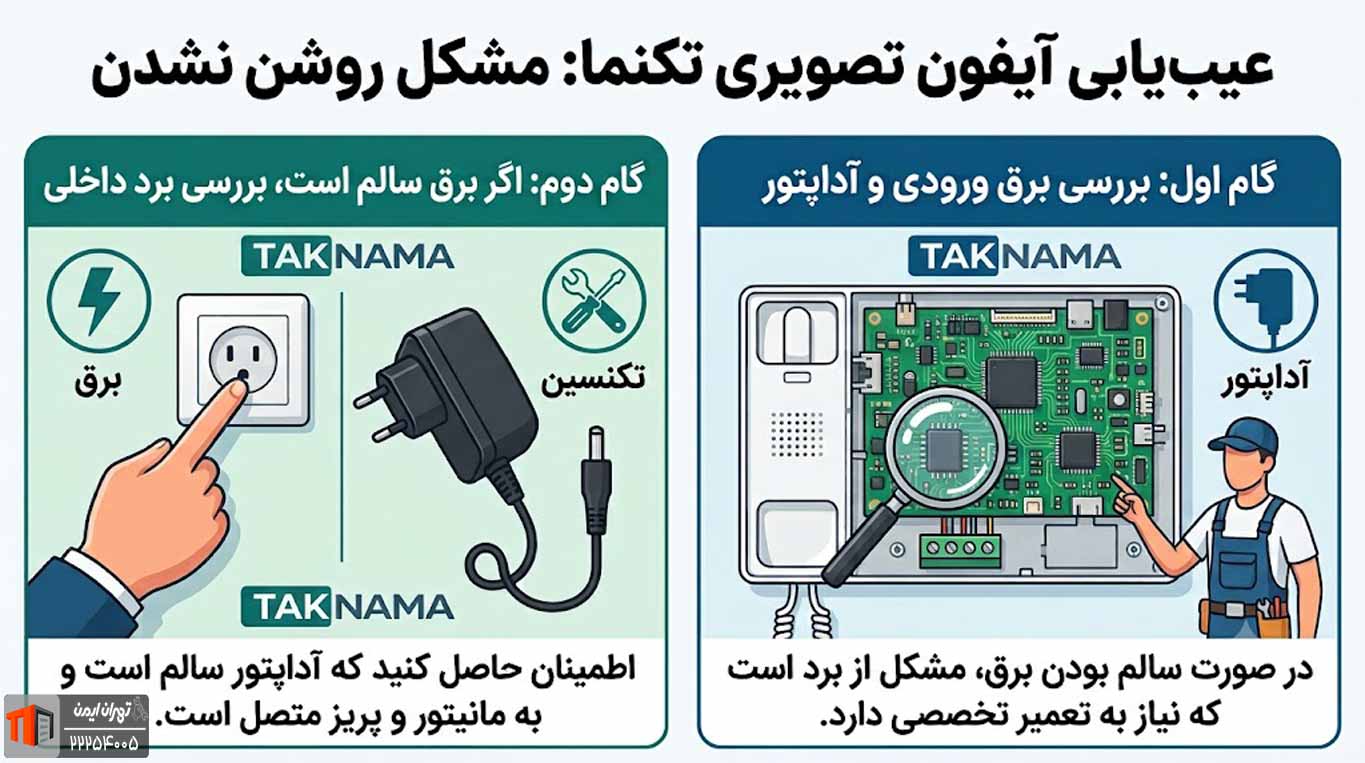 روشن نشدن آیفون تصویری