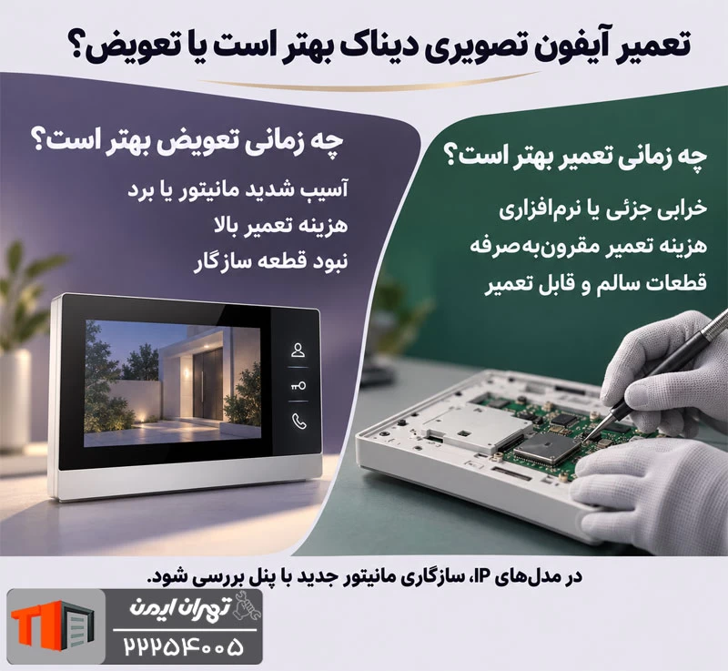 تعمیر آیفون تصویری دیناک بهتر است یا تعویض آن؟